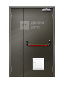 Глухая ДПМ-02 EI-15 полуторная противопожарная дверь со стыковочным узлом